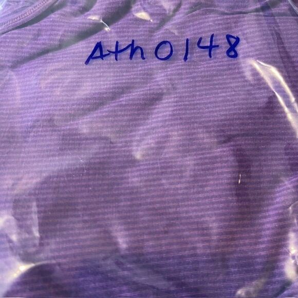 Lululemon Karmady Short Sleeve Tonka Stripe Burnout Plum S - Picture 9 of 9